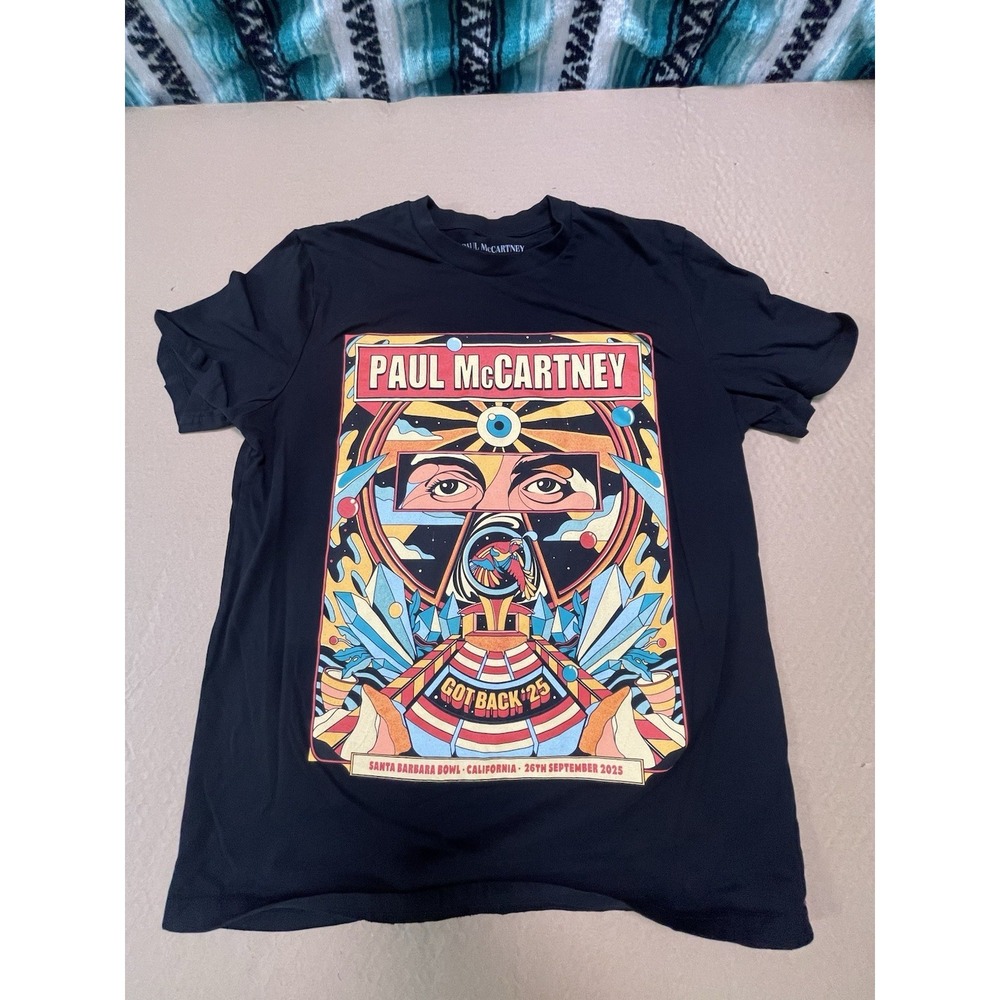Official Paul McCartney Got Back 2025 Tour Santa Barbara Bowl T-Shirt Men's M